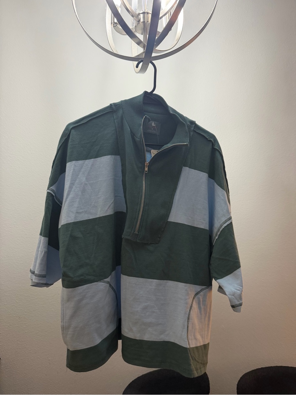 FP Movement by Free People Green and Light Blue Striped rugby shirt - Picture 4 of 6